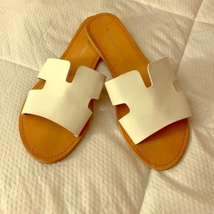 White sandals